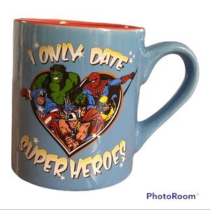 Silver Buffalo Marvel Comics MC4132 - I Only Date Superheroes Coffee Mug 14 oz